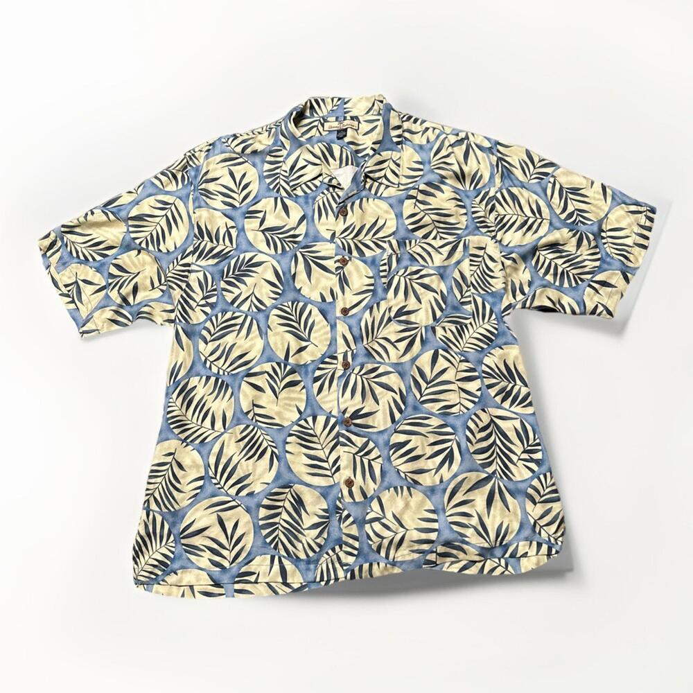 Tommy Bahama Men’s XL 100% Silk Short Sleeve Button Up Hawaiian Shirt